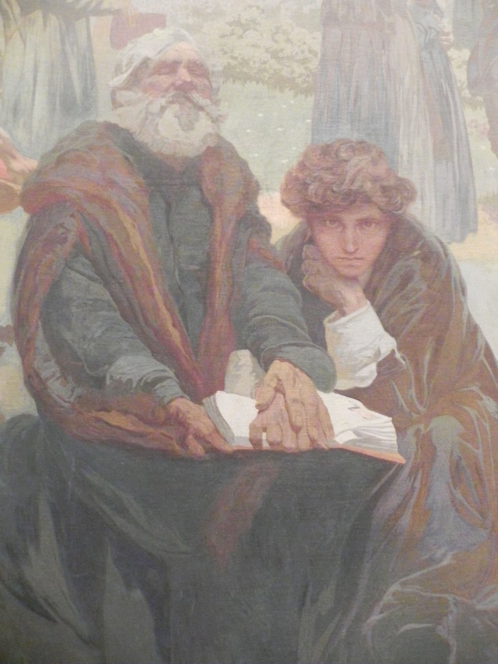 Alfons Mucha na zámku maloval Slovanskou epopej.