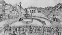 Svatodušní mše na Koňském trhu v roce 1848 v rámci Slovanského sjezdu