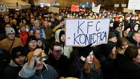 Protivládní protest v Bratislavě (19.12.2023)
