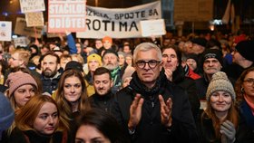 Protivládní protest v Bratislavě (19.12.2023)