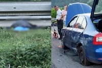Řidič na dálnici srazil muže: U krajnice si opravoval auto! Zemřel na místě