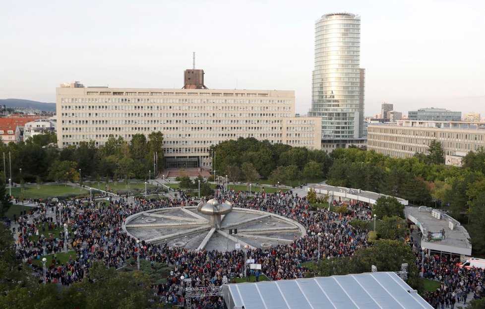 Slováci opět vyšli do ulic kvůli loňské vraždě novináře Kuciaka (20. 9. 2019)