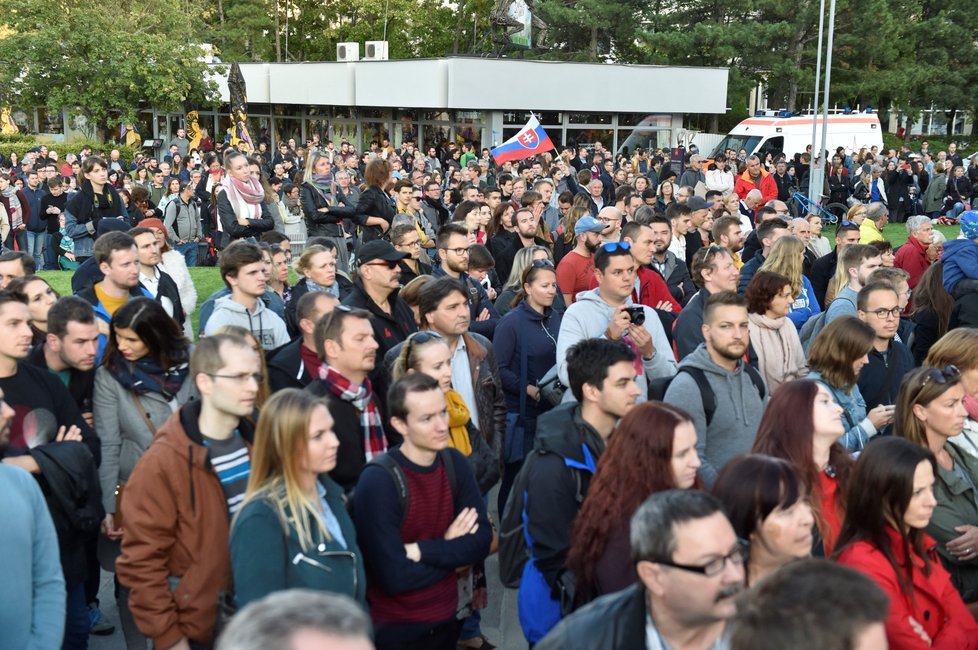 Slováci opět vyšli do ulic kvůli loňské vraždě novináře Kuciaka (20. 9. 2019)