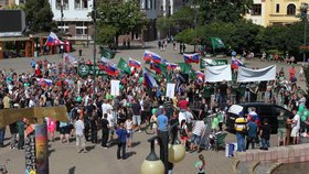 Na tuto demonstraci dorazilo o poznání méně lidí než na demonstraci v Bratislavě.