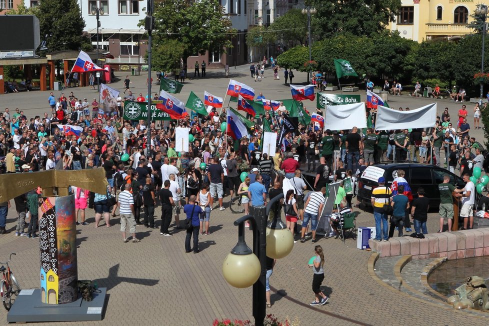 Na tuto demonstraci dorazilo o poznání méně lidí než na demonstraci v Bratislavě.
