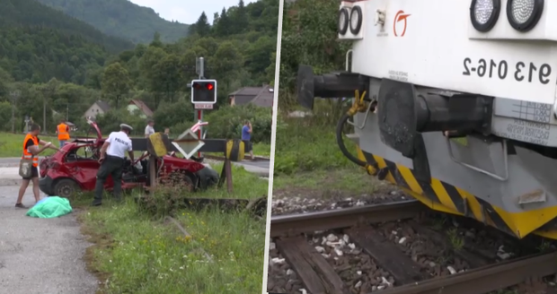 Tragická nehoda na železničním přejezdu: Havárii auta s vlakem nepřežil táta (†45) čtyř dětí!