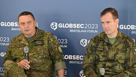 Globsec 2023: Diskusní panel za účasti náčelníků generálních štábů české a slovenské armády Karla Řehky a Daniela Zmeka