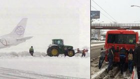 Sněžení na Slovensku komplikuje dopravu, problémy má i Bratislava