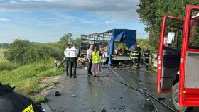 U slovenského Kolárova se srazil kamion a dvě dodávky. Čtyři lidé zemřeli, devět je zraněných.