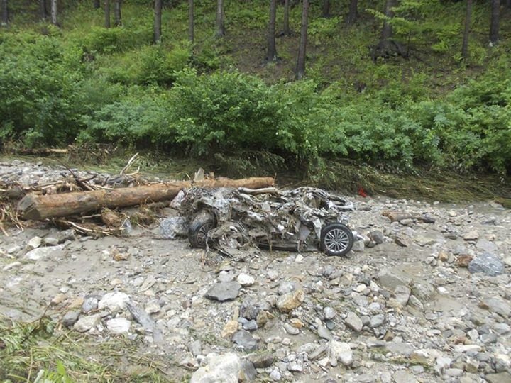 Obrázky zkázy z Vrátné doliny na Slovensku