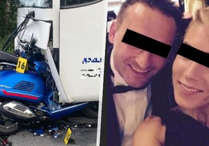 U Tatranské Lomnice na Slovensku zemřel po čelním střetu s autobusem 41letý řidič modrého mopedu.