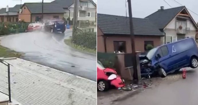 Policie zveřejnila děsivé video srážky dodávky s osobákem