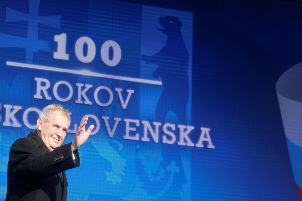 Slovenské oslavy 100 let Československa: Miloš Zeman (30. 10. 2018)