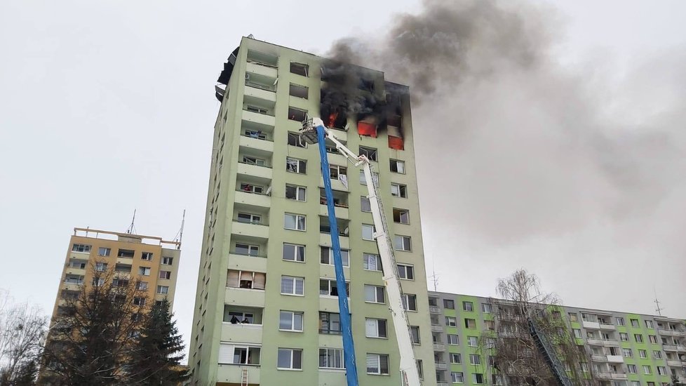 Výbuch plynu ve slovenském paneláku