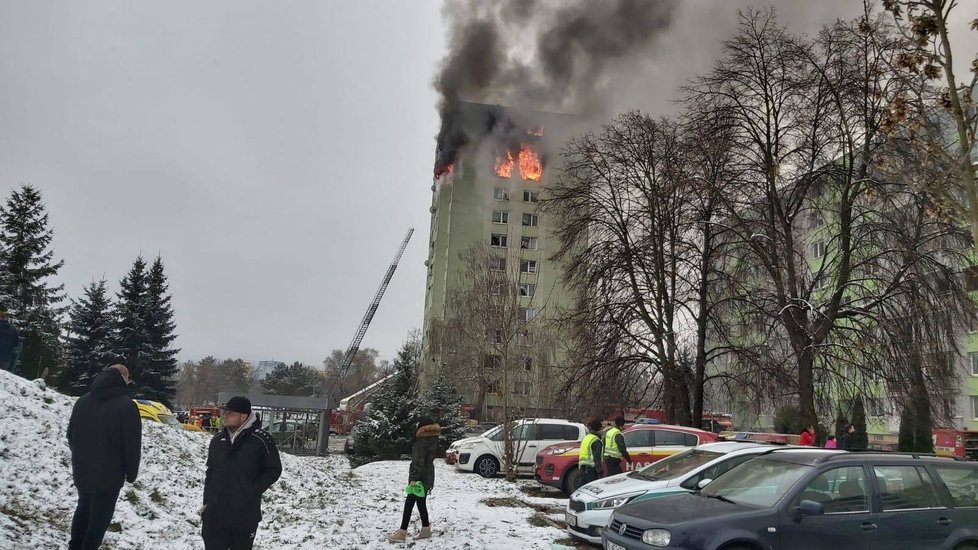 Výbuch plynu ve slovenském paneláku