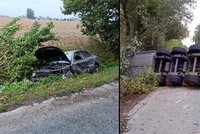 Kamion se srazil s protijedoucími auty: Při tragické nehodě zemřeli čtyři lidé
