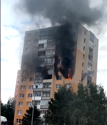 Požár zasáhl byt v Popradu.