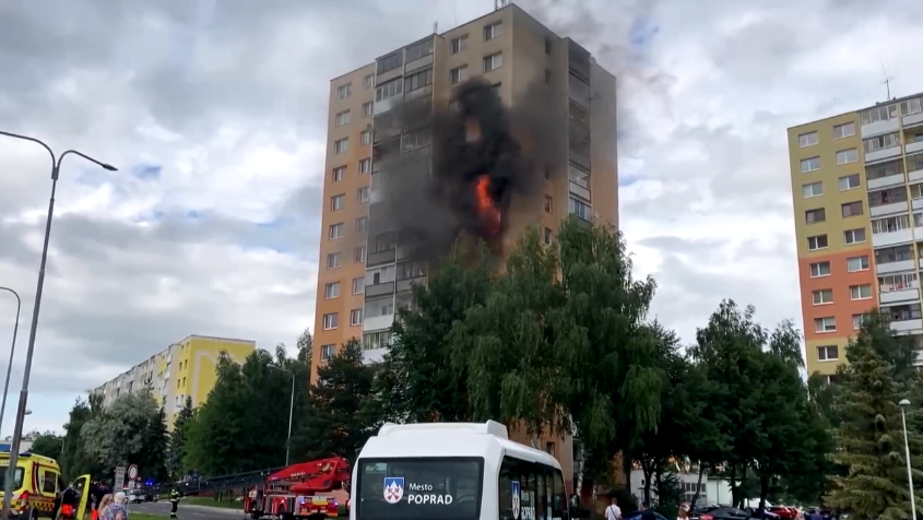 Požár zasáhl byt v Popradu.
