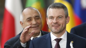 Slovenský premiér Peter Pellegrini (vpravo) a bulharský premiér Bojko Borisov (vlevo).
