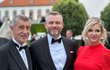 Recepce po inauguraci Petera Pellegriniho: Slovenský prezident s Andrejem Babišem a jeho ženou Monikou. Recepce po inauguraci Petera Pellegriniho: Slovenský prezident s Andrejem Babišem a jeho ženou Monikou.