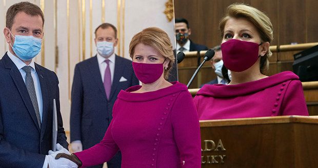 Sladěná Čaputová řečnila v šatech, které vytáhla po čtvrt roce. Vévodkyně Kate by smekla