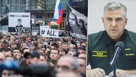 Protesty na Slovensku nekončí, lidé požadují odvolání policejního prezidenta Tibora Gašpara.