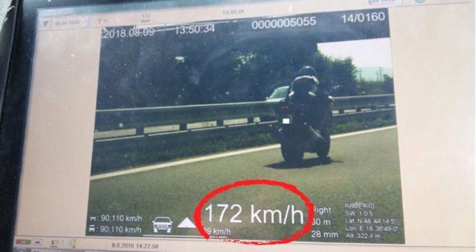 Rychlost překročil o neuvěřitelných 82 km/h!