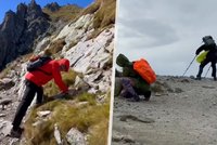 V Tatrách řádil brutální vítr: Turistku srazil k zemi! Ostatní lezli po čtyřech