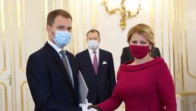 Slovenská prezidentka Čaputová jmenovala novou vládu premiéra Igora Matoviče, (21.03.2020).