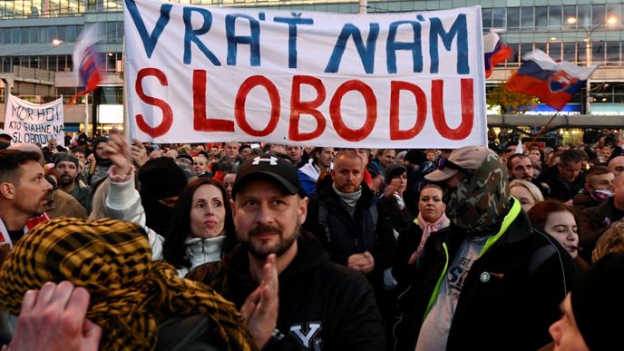Slováci projevili nespokojenost s vládou na demonstracích 17. listopadu.