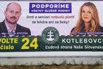 Billboard Danici Mikovčákové, kandidátky Kotlebovy LSNS.