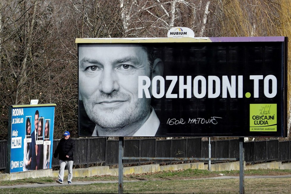 Volební plakát Igora Matoviče (OĽaNO)