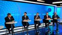 Předvolební debata na Slovensku: Fico, Šimečka, Pellegrini, Uhrik a Sulík