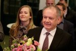 Andrej Kiska ve volebním štábu své nástupkyně Zuzany Čaputové