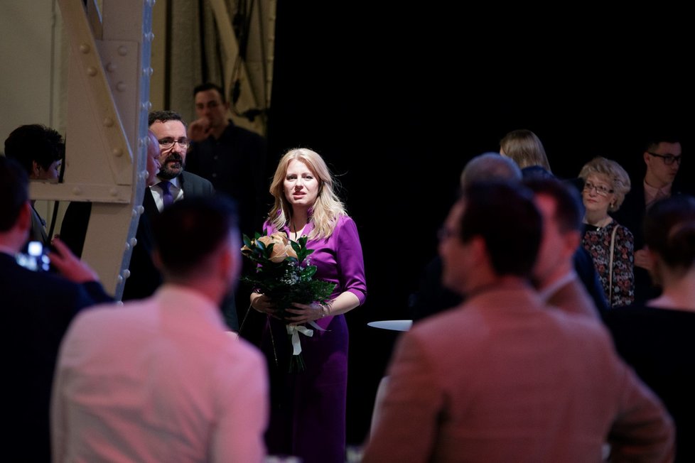 Zuzana Čaputová po příchodu do volebního štábu. (30.3.2019)