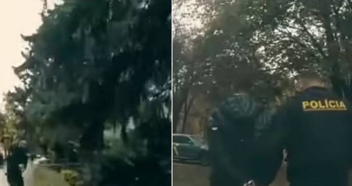 Muž se pokusil zapálit dveře bytu a utéct policii, našli ho ve křoví