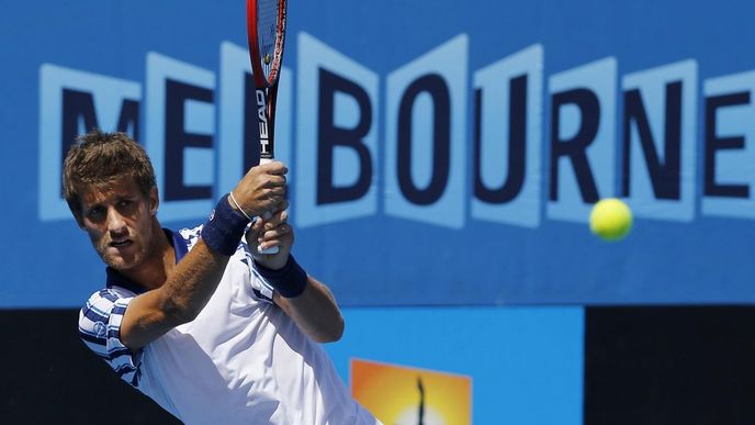 Slovenský tenista Martin Kližan na turnaji Australian Open.