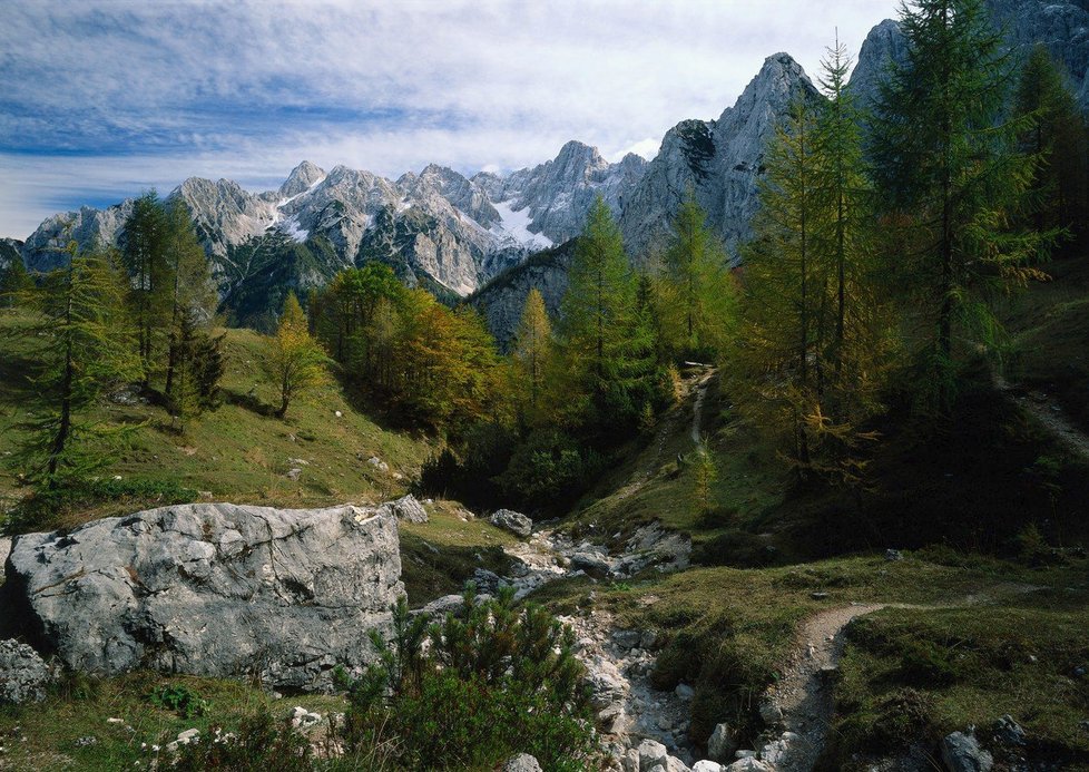 Bezchybné panorama ze slovinského národního parku