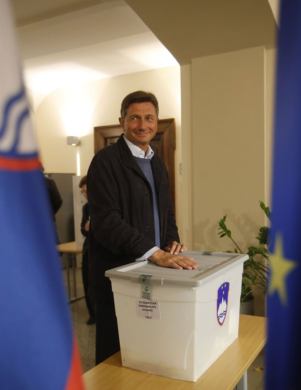 Slovinský prezident Borut Pahor u voleb