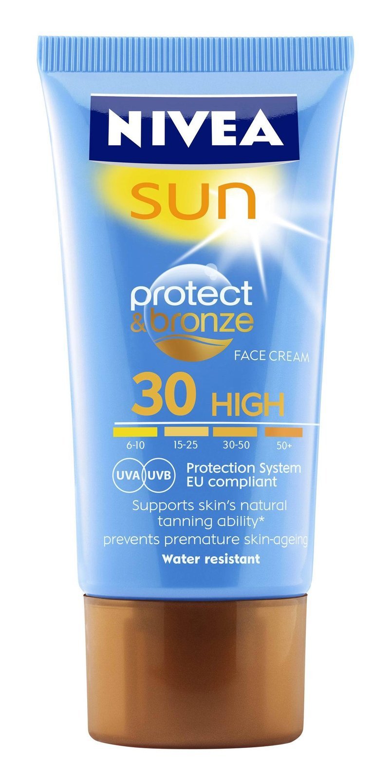 Intenzivní pleťový krém na opalování Protect & Bronze OF 30, Nivea Sun, 50 ml za 235 Kč.