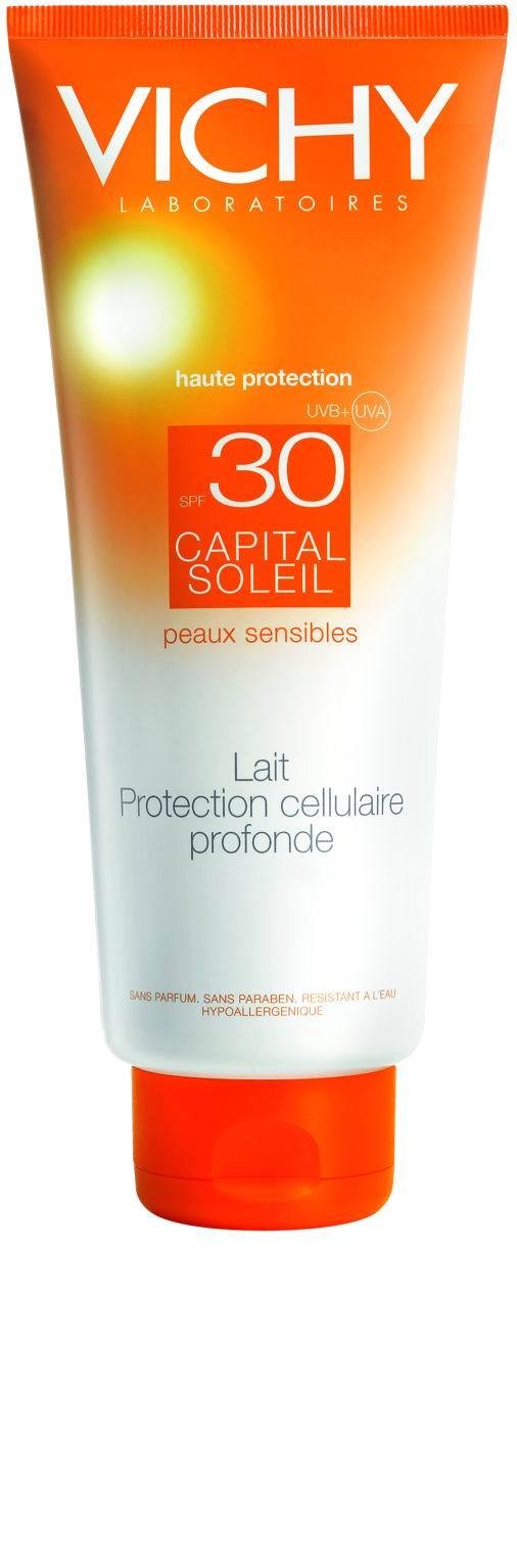 Ochranné mléko Capital Soleil SPF 30, Vichy, 300 ml za 595 Kč.