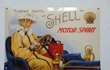 Reklama na první značkový benzin Shell.