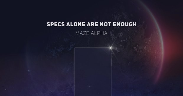 Téměř bezrámečkový telefon maze Alpha