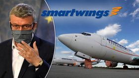 Záchrana Smartwings: Firma dluží 200 milionů letišti. A Havlíček „kouzlí“ s čísly, ukázala ČT