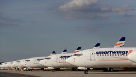 Letadla Smartwings na Letišti Václava Havla v Praze