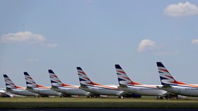 Letadla Smartwings na letišti Václava Havla v Praze