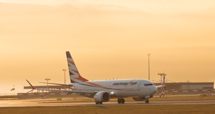 Letadlo Smartwings na Letišti Václava Havla.