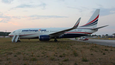 Letoun Smartwings po nepodařeném přistání v Pardubicích (1. srpna 2018)