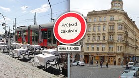 Kvůli pracím na vozovce v blízkých ulicích budou dočasně odstraněny ostrůvky na Smetanově nábřeží. Na nějaký čas se sem tak vrátí automobilový provoz v obou směrech. (ilustrační foto)