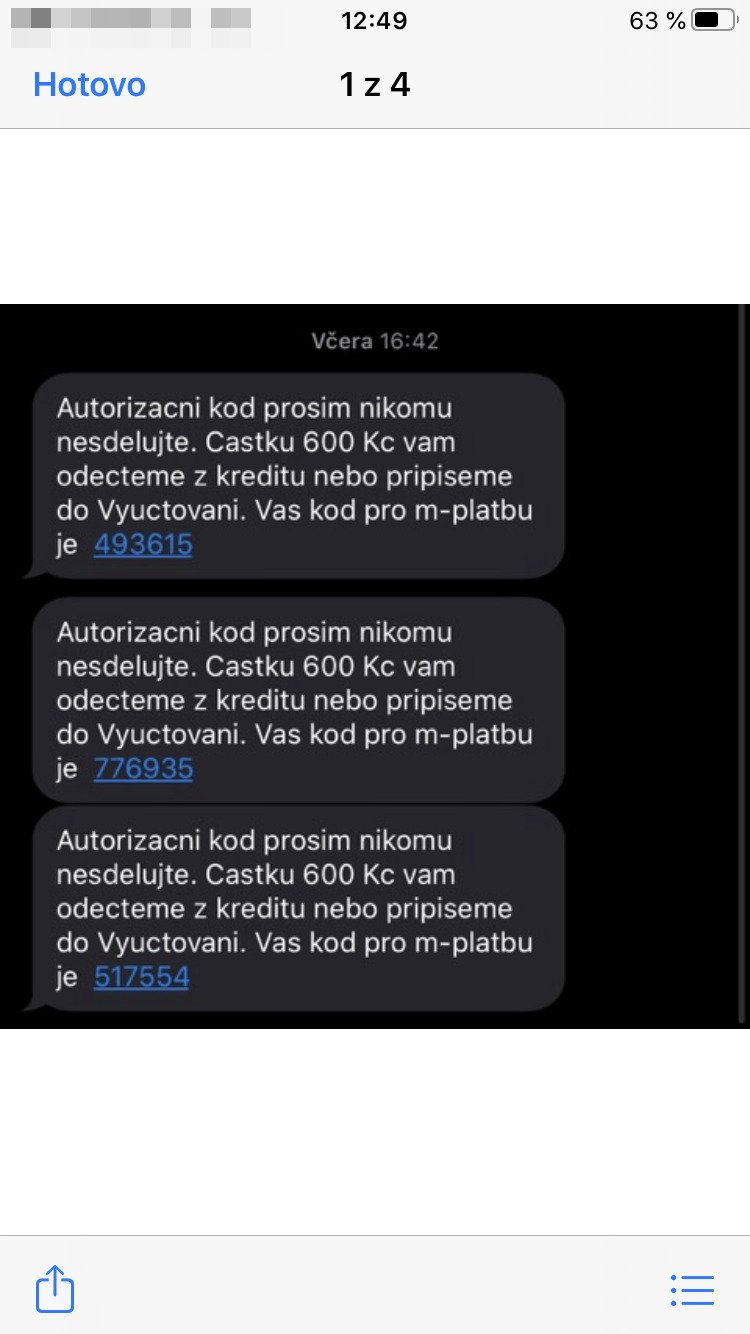 Takto vypadají podvodné sms.